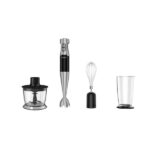 TORNADO Hand Blender 1000 Watt, Chopper, Whisk, Black HB-1000T