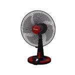TORNADO Desk Fan 16 Inch, 4 Blades, Black x Red TDF16