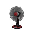 TORNADO Desk Fan 16 Inch, 4 Blades, Black x Red TDF16D