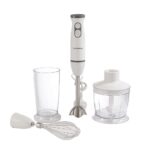 TORNADO Hand Blender 500 Watt, Chopper, Whisk, White HB-500T