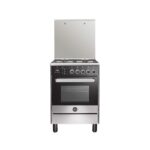 LA GERMANIA Cooker 60 x 60, 4 Gas Burners, Stainless x Black 6M80G4A1X4AWW