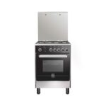 LA GERMANIA Cooker 60 x 60, 4 Gas Burners, Stainless x Black 6N80GRB1X4AWW