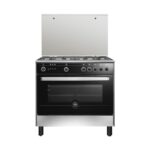 LA GERMANIA Cooker 90 x 60, 5 Gas Burners, Stainless x Black 9N10GUB1X4AWW