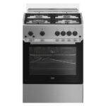 Beko Gas Cooker, 4 Burners, Stainless Steel - FSHT61111GX