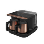 Beko Turkish Coffee Machine Double Pot, Black/Gold - TKM 8961 B