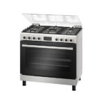 BOSCH GAS COOKER SERIES 6 5 BURNER 90*60 CM CAST IRON STAINLESS STEEL FULL SAFETY HGP3I8W50S