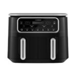 TORNADO Air Fryer Dual Cook 2500 Watt 8 Liter Digital Black x Silver THF-2508DU-BS