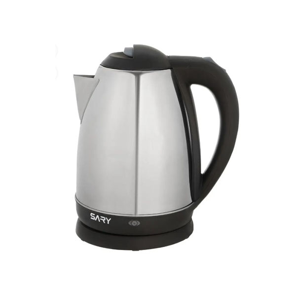 Sary SRKS-201029 Stainless Steel Electric Kettle, 1500 Watt, 1.8 Liter - Black Silver